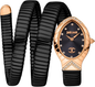 ignature Snake Classic Long Elegant Ladies Quartz Watch Fashion Flexible Bracelet Double Turn Stainless Steel Case